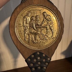 Vintage antique fireplace bellows 1900